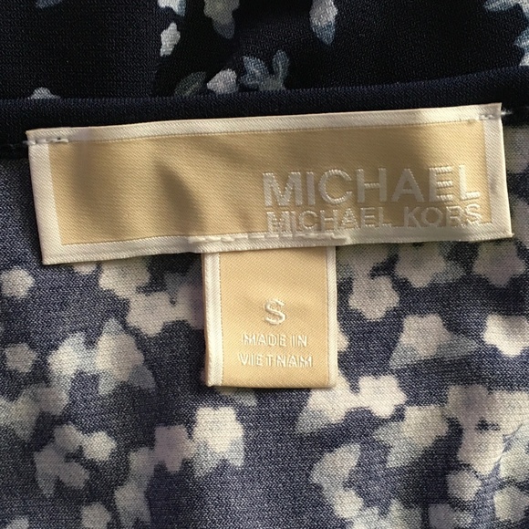 Michael Kors size S blue floral shift dress - Picture 6 of 7